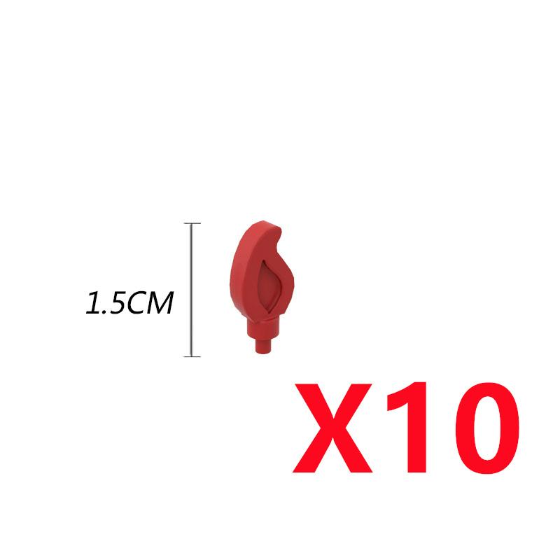 MOC Building Blocks Bonfire Flame Medieval Wine Bottle Accessories Set Candlestick Model Mini Brick Compatible Toy Gift DIY X019