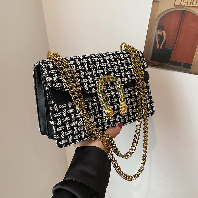 Women's  New Fashion Dionysus Bags Classic Single Shoulder and Cross - Body Small Square Bags with Chains