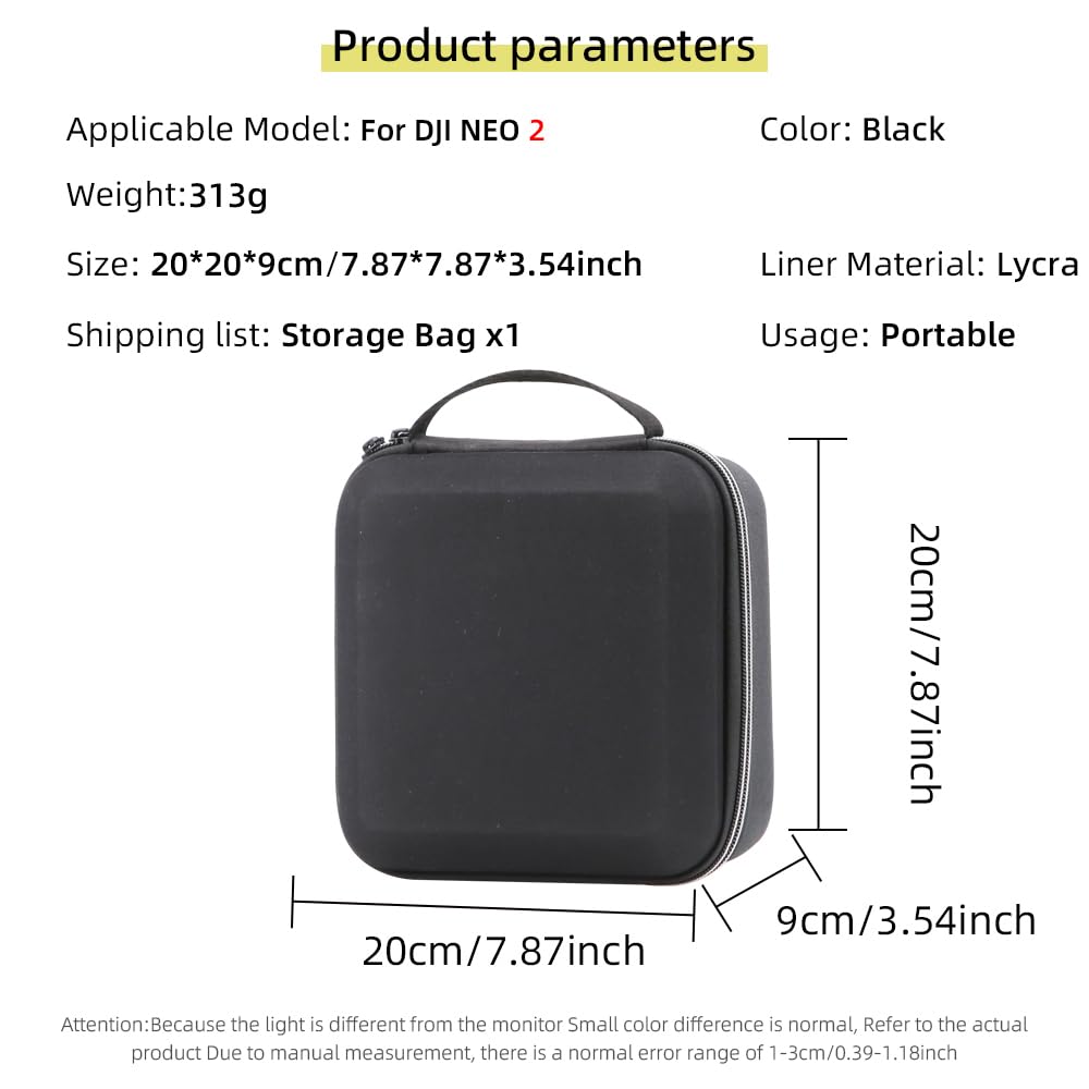DJI Neo 2 Storage Case, Storage Bag, Carrying Case (Black)
