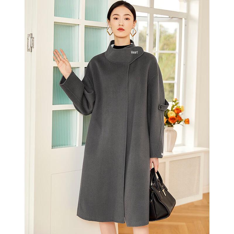 

Watery Years Elegant Mid-length Woolen Coat L