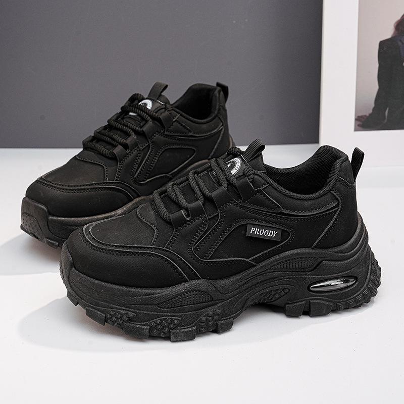 

Spring and autumn new ins platform dad shoes student shoes casual sports shoes CY 35 чёрный