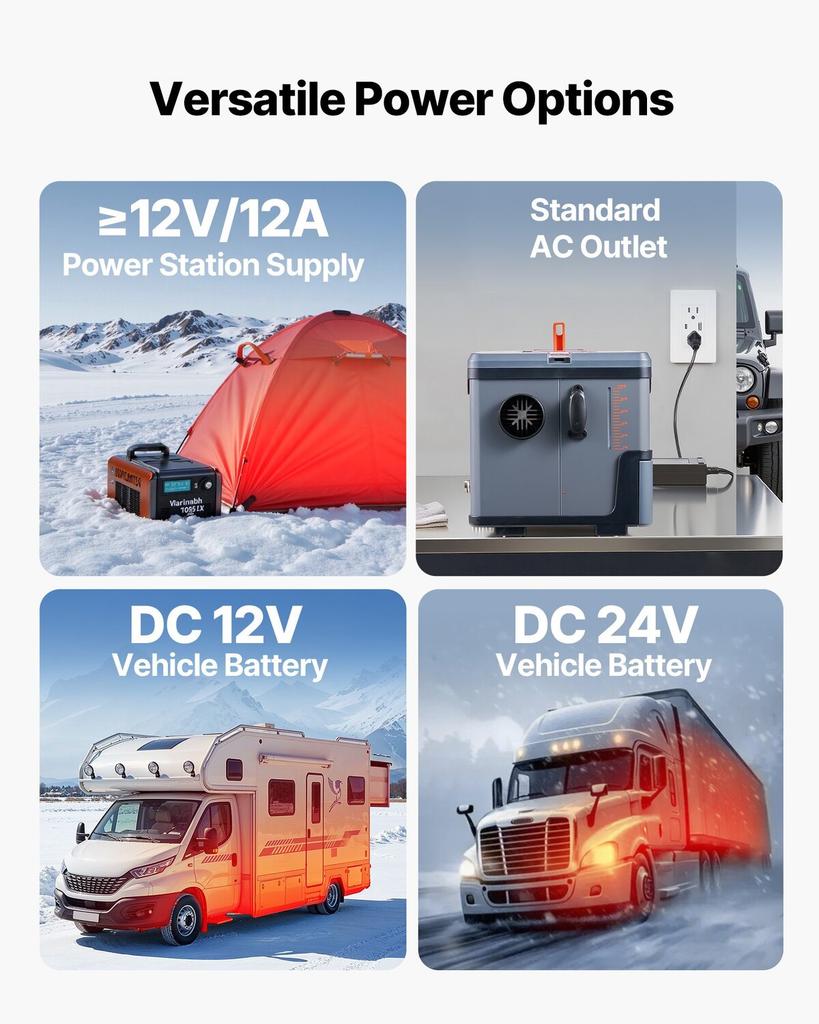 Dieselheizgerät, 8 kW, DC 12 V/24 V, All-in-One tragbares Diesel-Luftheizgerät mit Bluetooth-APP-Steuerung, Fernbedienung und LCD-Bildschirm, 5-Liter-Kraftstofftank für