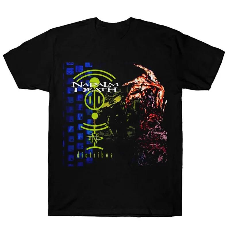 Napalm Death diatribes Футболка с коротким рукавом хлопок черная мужская размер от S до 5XL Унисекс футболка S