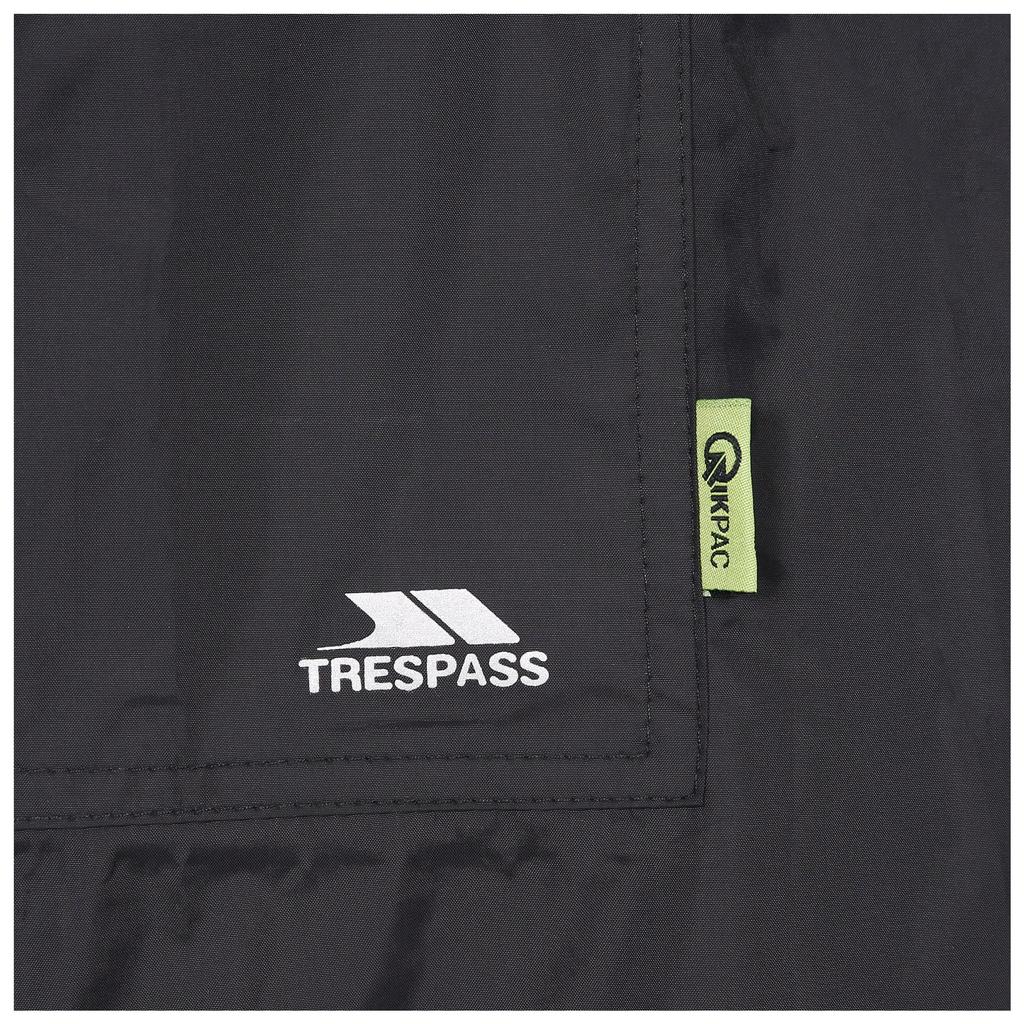 Trespass Qikpac Unisex Hooded Waterproof Packaway Poncho
