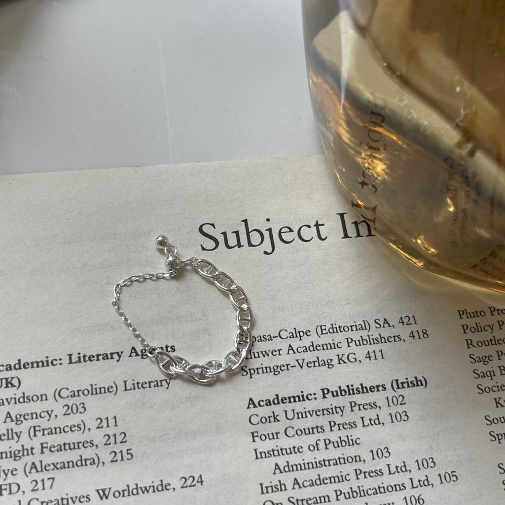 Style Eyecatching Korean Adjustable Silver Rings With Floral Patterns For Modern Women