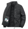 Herbst/Winter 2025 Herren Wasserdichte Jacke mit Stehkragen - Lässig, Einfarbig, Für mittlere und ältere Jahre.