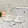 Luxury Ceramic Coffee Cup & Saucer Set with Gift Box for Office & Afternoon Tea