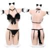 LIKENNY Cat Ear Maid Cosplay Sexy Lingerie Cute and Erotic Underwear with Fluffy and Exposing and Moe Cosplay Costume for and Photo Shoots Women's