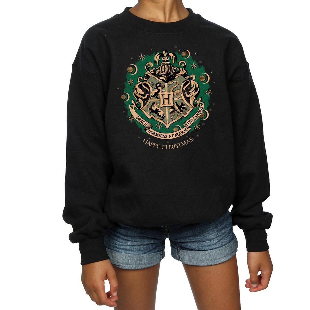 HARRY POTTER Girls Christmas Wreath Sweatshirt