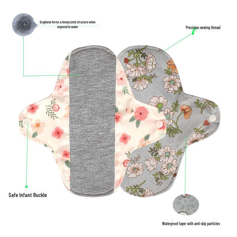 Graphene Non-Slip Reusable Washable Cotton Sanitary Napkin