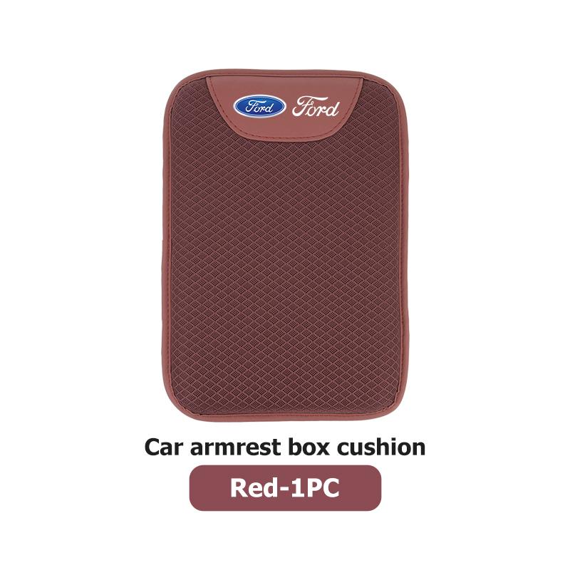 YYQO6 For Ford Universal Ice Silk Car Mounted Armrest Pad Central Armrest Box Height Increasing Pad ST Racing Performance Focus Mk2