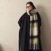 Autumn and winter imitation cashmere plaid scarf women's soft enlarged thick scarf shawl