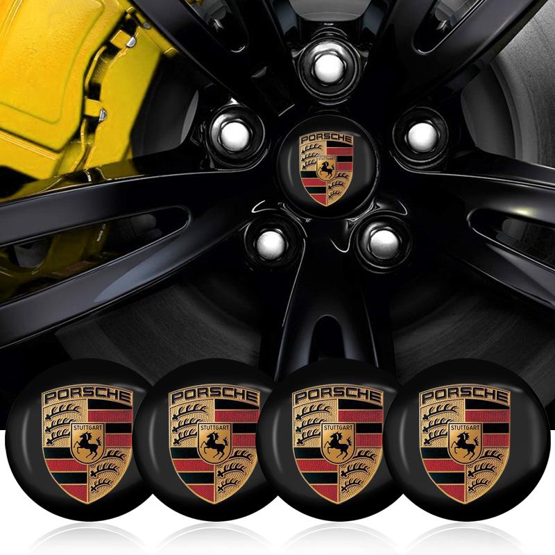4Pcs Car Wheel Rims Center Hub Caps Emblem Car Accessories For Porsche Boxster Cayenne Panamera Macan Cayman 911 918 996 917 991
