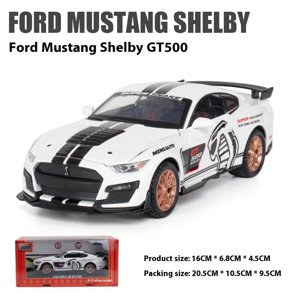 1:32 Ford Mustang Viper GT500 Alloy Sports Car Diecast Model Sound Light Toy Collection Of Hobby Decorative Fine Ornaments Gift