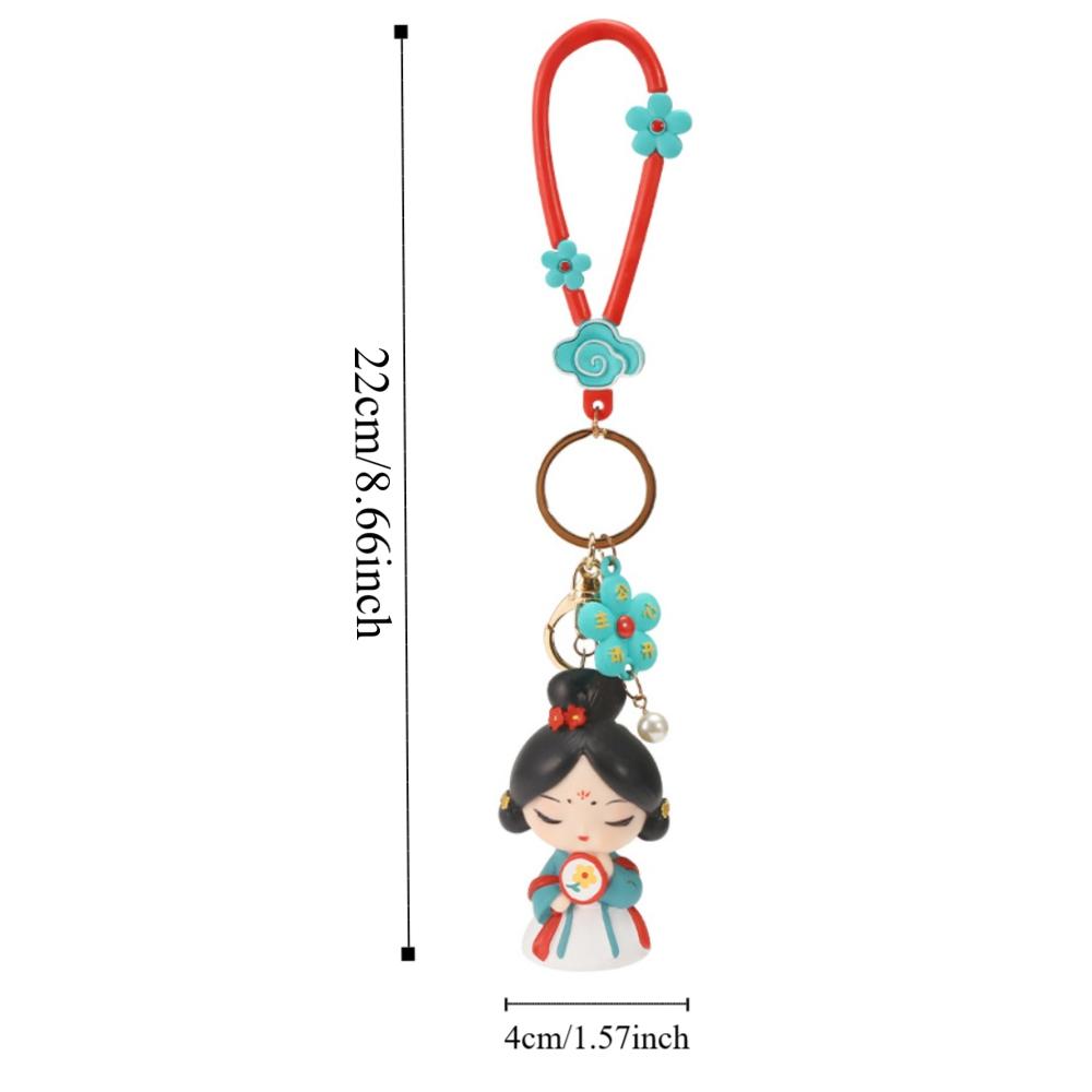 Silicone Rubber Cartoon Dolls Pendant Bag Hanging Car Key Ring Chinese Style Keychain  Gifts