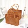 Decor Lightweight Storage Basket With Handle Large Size Laundry Basket Rattan Materia Durable Picnic Basket Fruit Storage