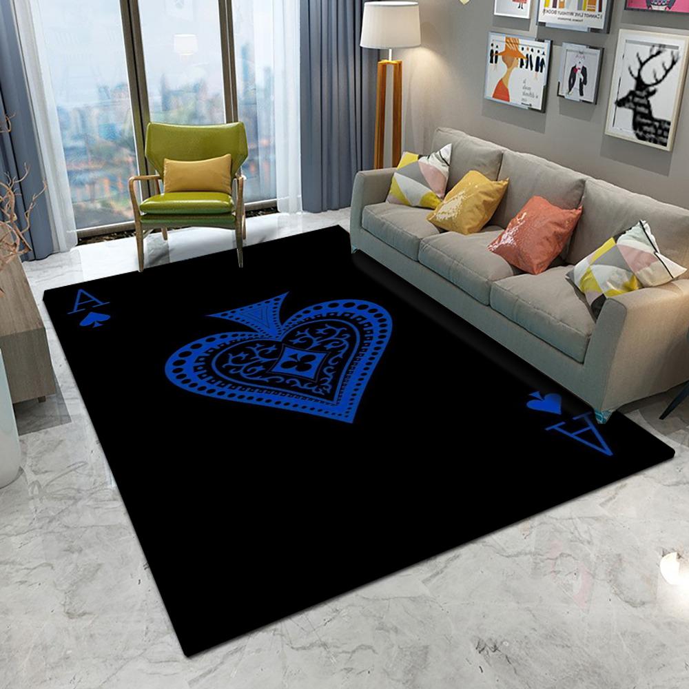 Poker Ace of Spades Rug Non Slip Easy Clean Mat for Living Room Game Room Stylish Home Decor Perfect for Card Game Fans  Carpet
