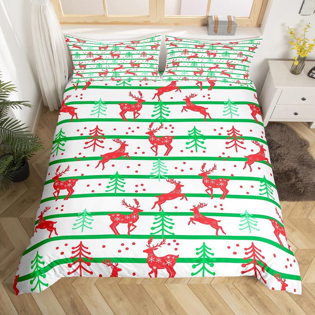 Comforter Homewish Red Dots Christmas Tree Princess Pink Cartoon Bedding Sethappy New Year Bed Set