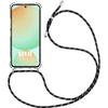 Crossbody Case for Samsung Galaxy S24 FE (not for S24) Reinforced Corner Protection + White Shoulder Strap