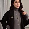 Autumn & Winter Versatile Crystal Flower Tassel Sweater Brooch Necklace