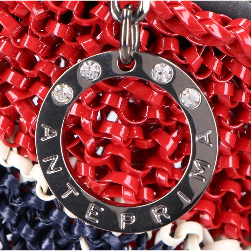 ANTEPRIMA [Beautiful condition] Stripe wire Shoulder bag Navy / RedUsed