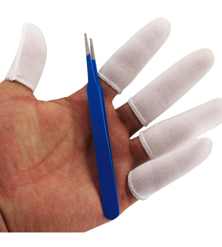 Pure Cotton Wear-Resistant Finger Protectors - Protective Transparent Finger Sleeves for Industrial Use and Cash Counting