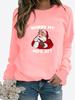 Women's Winter Printed Round Neck Comfortable Sports T-shirt Plus Size Casual Long Sleeve Tops Sweatshirt Printed Sweater Pullover
