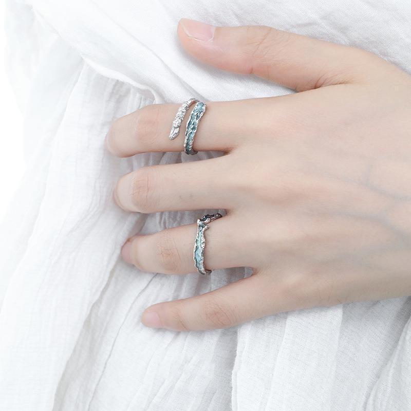 Chic Korean Dongdaemun Geometric Design Couples Ring Elegant Copper Fashion Accessory 2022