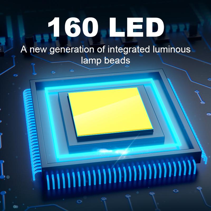 160 LED Outdoor Solar Lamp Waterproof Solar Light Multifunctional Induction Sunlight Garden Lantern Street Light