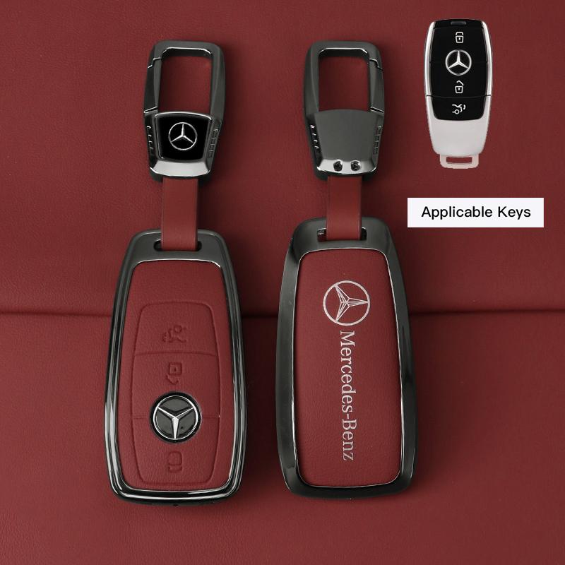 GLC GLB Kožené Pouzdro na Klíč od Auta Kompletní Ochranný Kryt Skořepina Držák Pro Mercedes Benz AMG W204 W205 W203 W210 W211 W212 W124 W126 W