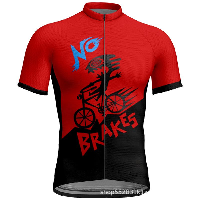 Close-fitting Tights, Cycling Clothes, Sports Tops, Shoulder Sleeves, T-shirts, Partial 3D Printing Men's Summer