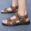 Summer Men's Leather Beach Sandal Sandals Leather Lightweight Sports Sandals Mens Genuine Leather Sandals
