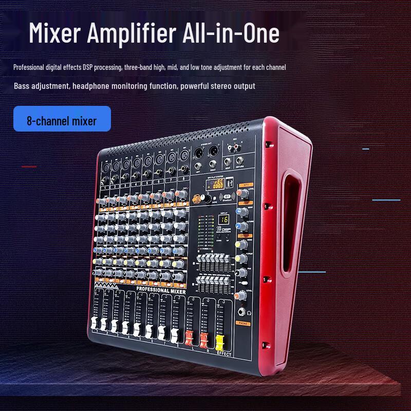 Weishu TY-660-8 Professional 8-Channel Mixing Console Amplifier (CN Version)