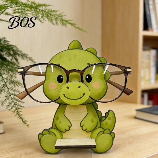 Cute Animal Shaped Eyewear Organizer Glasses Holder, Wooden Cat Dog Panda Fox Eyeglasses Desktop Holder Cartoon Eyeglass Stand Ornament Gift for Kids