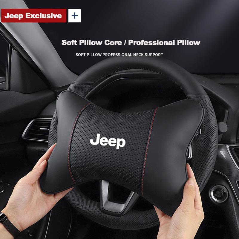 Car Seat Headrest Waist Pillow Head Neck Lumbar Support For Jeep Renegade Wrangler JL JK Gladiator Grand Patriot Willys Liberty