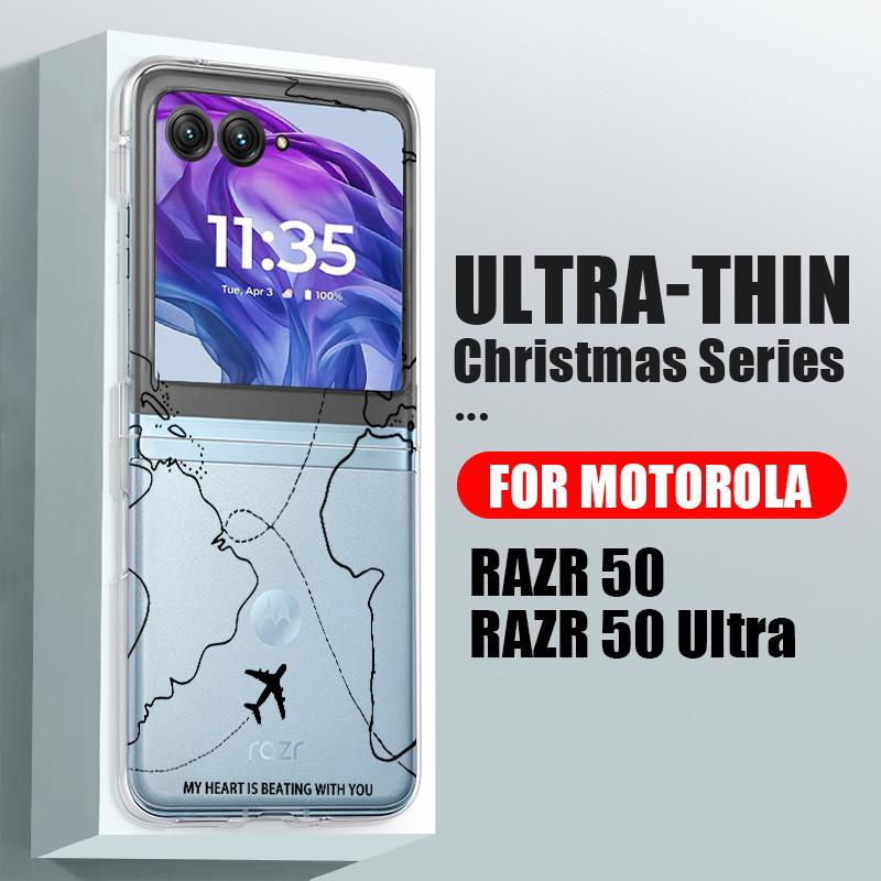 

Складной чехол Astronaut Airline Pattern 2cps для Motorola Razr 50 40, ультра-ударопрочный прозрачный жесткий тонкий чехол для ПК Motorola Razr 40 Ultra