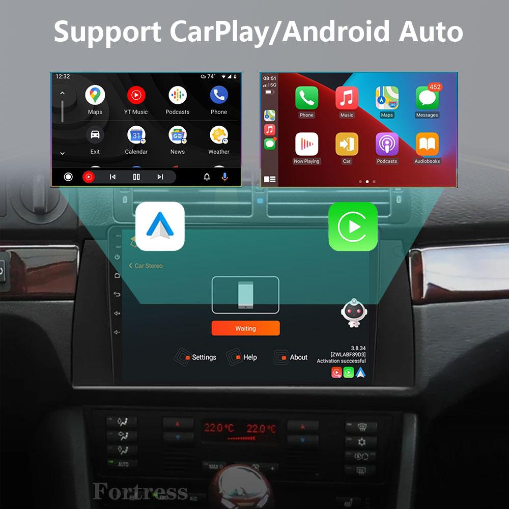 Carplay 2din Android 13 Car Radio Multimedia Video Player Navigation GPS For BMW M5 E39 E53 X5 1999-2006 4G+WIFI DVD Head Unit