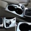 LHD Car Center Console Water Cup Holder Panel Cover Trim Fit For Mercedes Benz GLK X204 2008-2015 Silver Stainless Steel