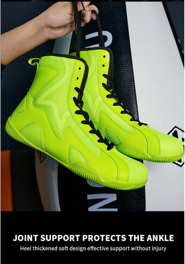 Men's One-Piece Professional Boxing & Wrestling Shoes