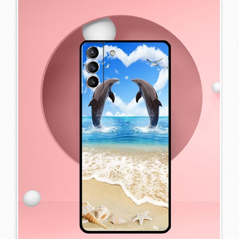 Animal Dolphin Cover For Samsung Galaxy S23 S24 Ultra S8 S9 S10 S22 Plus Note 10 20 Ultra S20 S21 FE Case