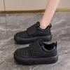 Winter velvet bread shoes cotton shoes women's 2025 new Velcro flat-soled one-pedal beanie shoes low-top snow boots