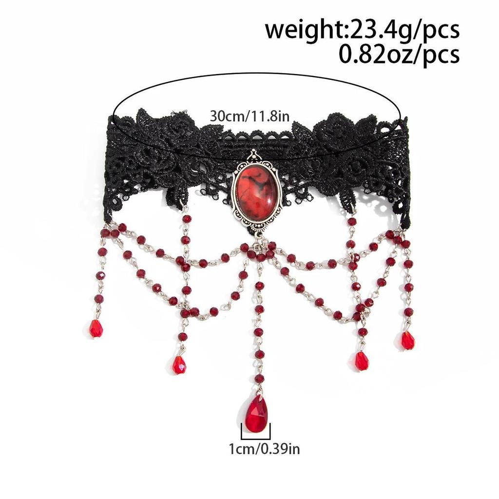SHIXIN 2026 Nouveau Bracelet de Bras Exquis avec Pendentif Gland en Cristal et Dentelle Noire Bijoux de Mode pour Fête Accessoire Gothique Halloween