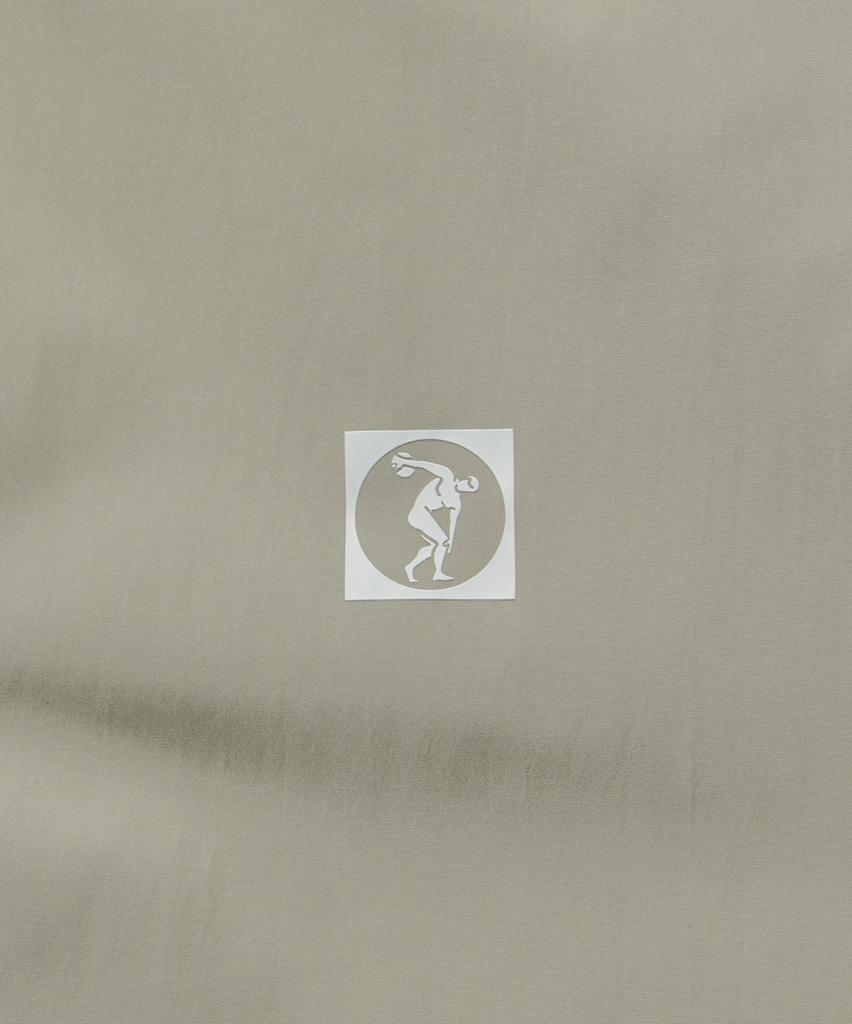 Discus Athletic Letter Logo Coach Jacket Sand Beige