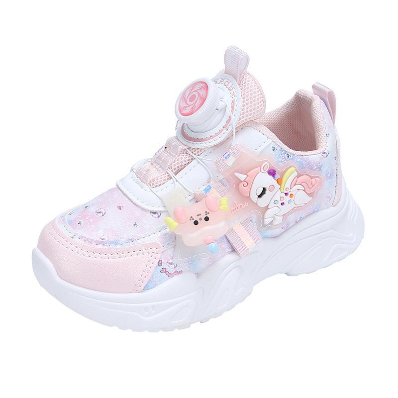 Children's sports shoes and girls' shoes 2025 spring and autumn new breathable running shoes fashionable versatile boys' dad shoes mesh shoes