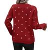 Women's Casual Round Neck Pullover Long Sleeve Sweater Top