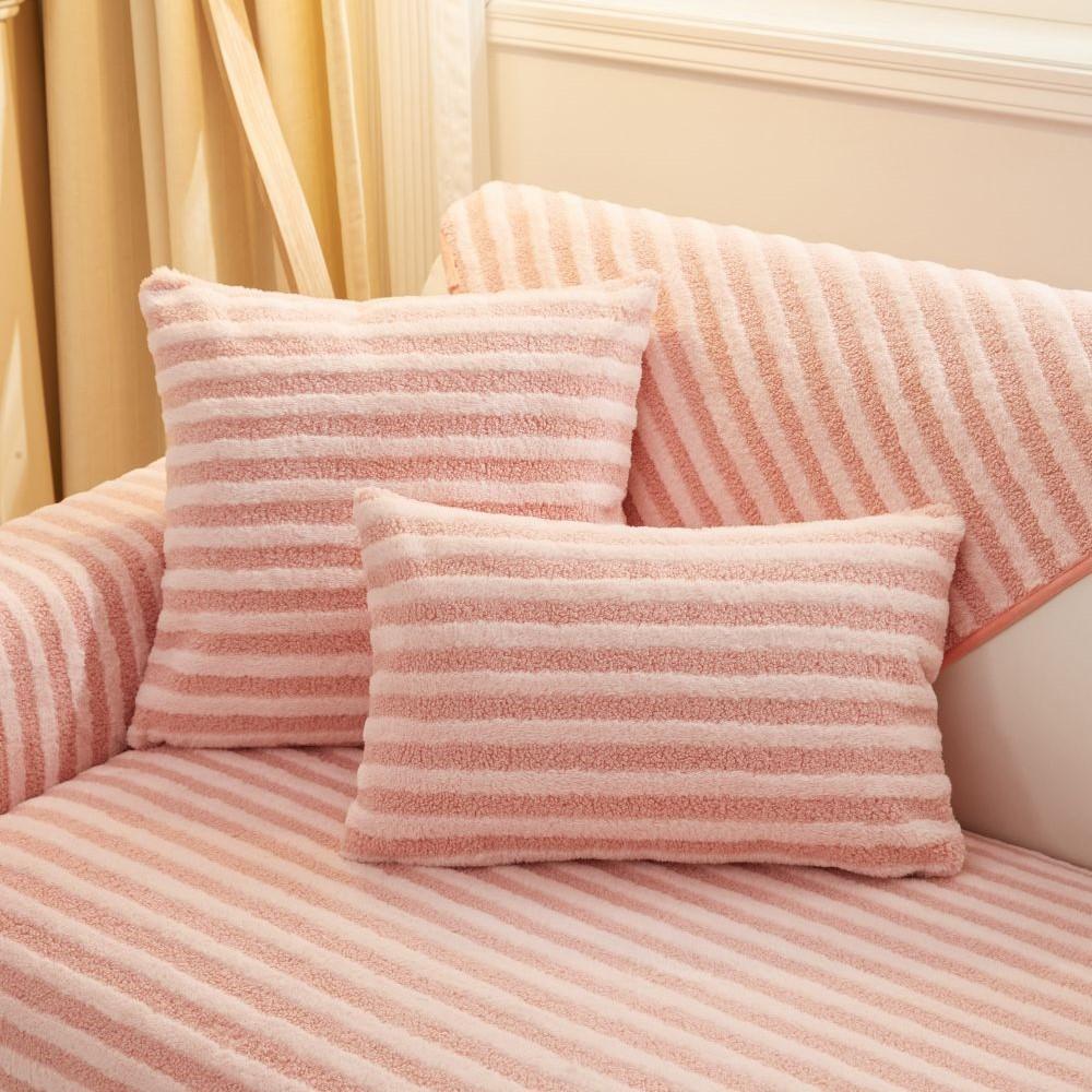 Living Room Anti-slip Couch Sofa Cover  Autumn Nordic Stripe Woolen Sofa Cushion Cover Slipcover Funda