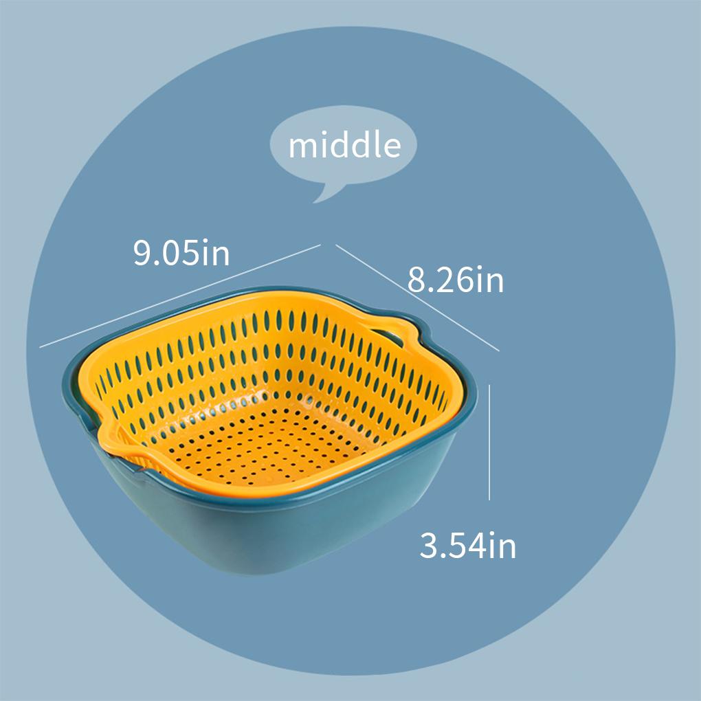 6X Drain Basket Washing Basin Storage Rack On Wheels Large Capacity Convenience Household Accessories Home Supplies