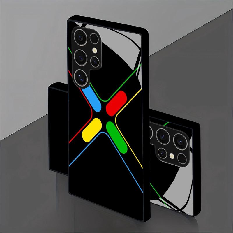 Colorful Lines Pattern 2D Phone Case for Samsung S26 S25 S24 S23 S22 S21 S20 A56 A36 A16 - Glass Protective Cover