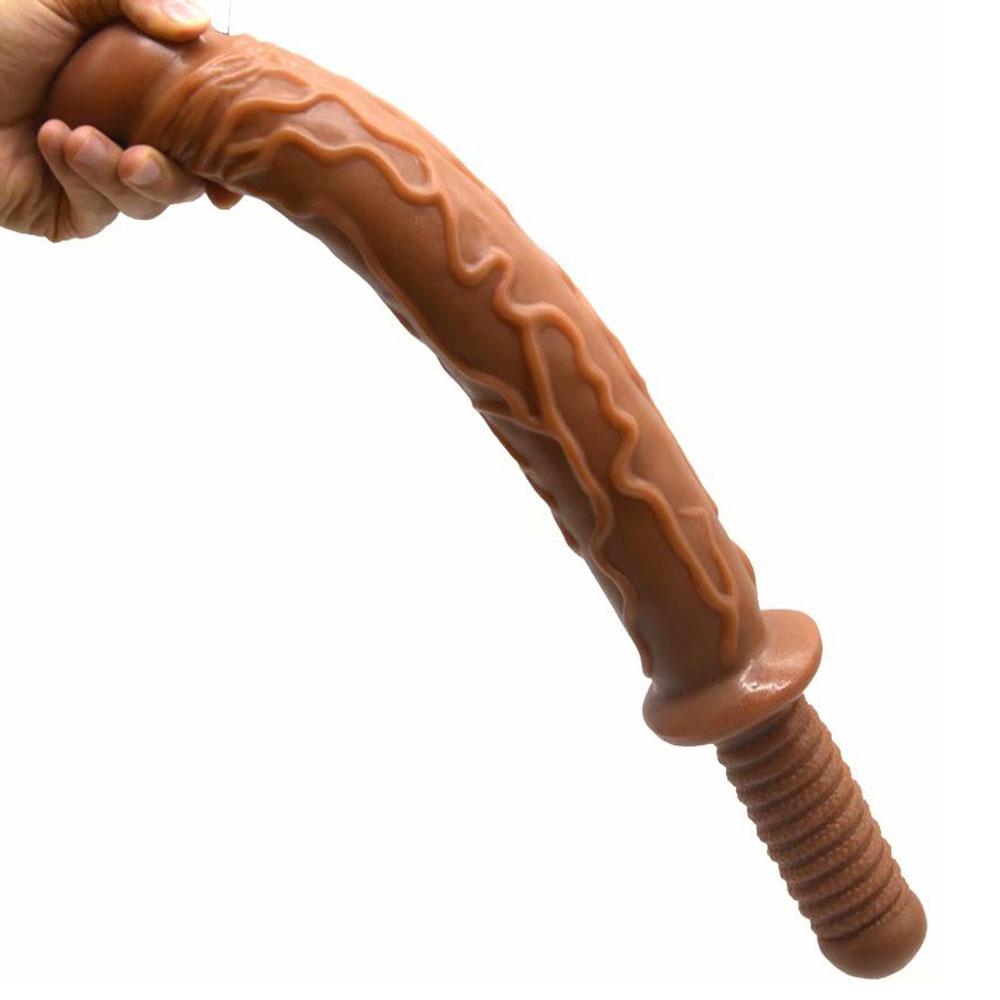 Bulky Dildo with Handle Dildo Long Masturbator Anal Plug Adult Sex Toys  Realistic Penis Monster Dick BDSM Fisting