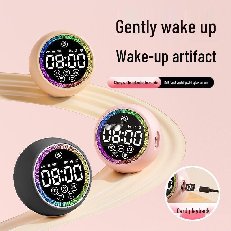 Smart Voice T33 Multi-Functional Bluetooth Alarm Clock with Super Loud Speaker for Office & Student Use